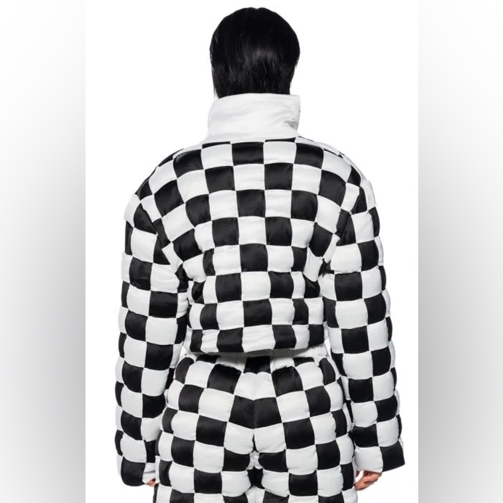 CHECKMATE WOVEN CROP BOMBER & JOGGER - Picture 9 of 11